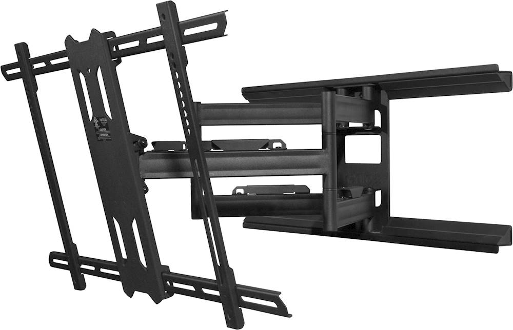 Left View: Kanto - Full-Motion TV Wall Mount for Most 39" - 80" TVs - Extends 24" - White