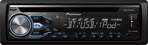  Pioneer - CD - Built-In Bluetooth - Apple® iPod®-Ready - In-Dash Deck with Detachable Faceplate and Remote - Blue