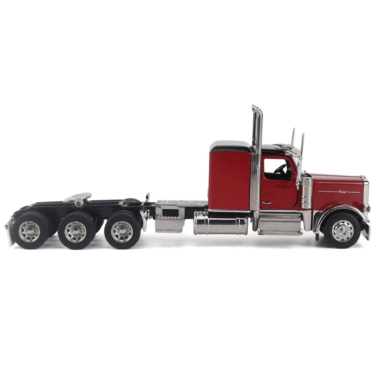 Alt View 1. Diecast Masters - Peterbilt 589 Tridem-Axle Legendary Package Tractor with 58" Sleeper Legendary Red 1/64 Diecast Model by Diecast Masters.