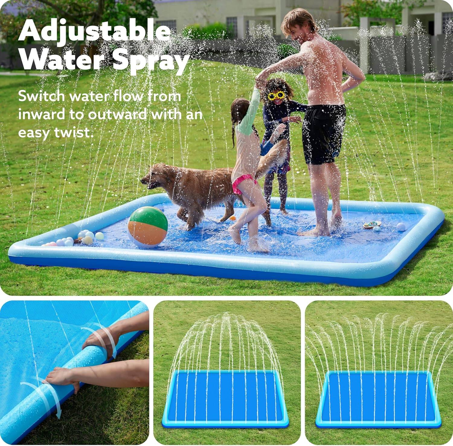 Adjustable Water Spray

Switch water flow from inward to outward with an easy twist.