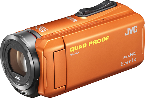  JVC - Everio GZ-R320 Quad Proof HD Water-Resistant Flash Memory Camcorder - Orange