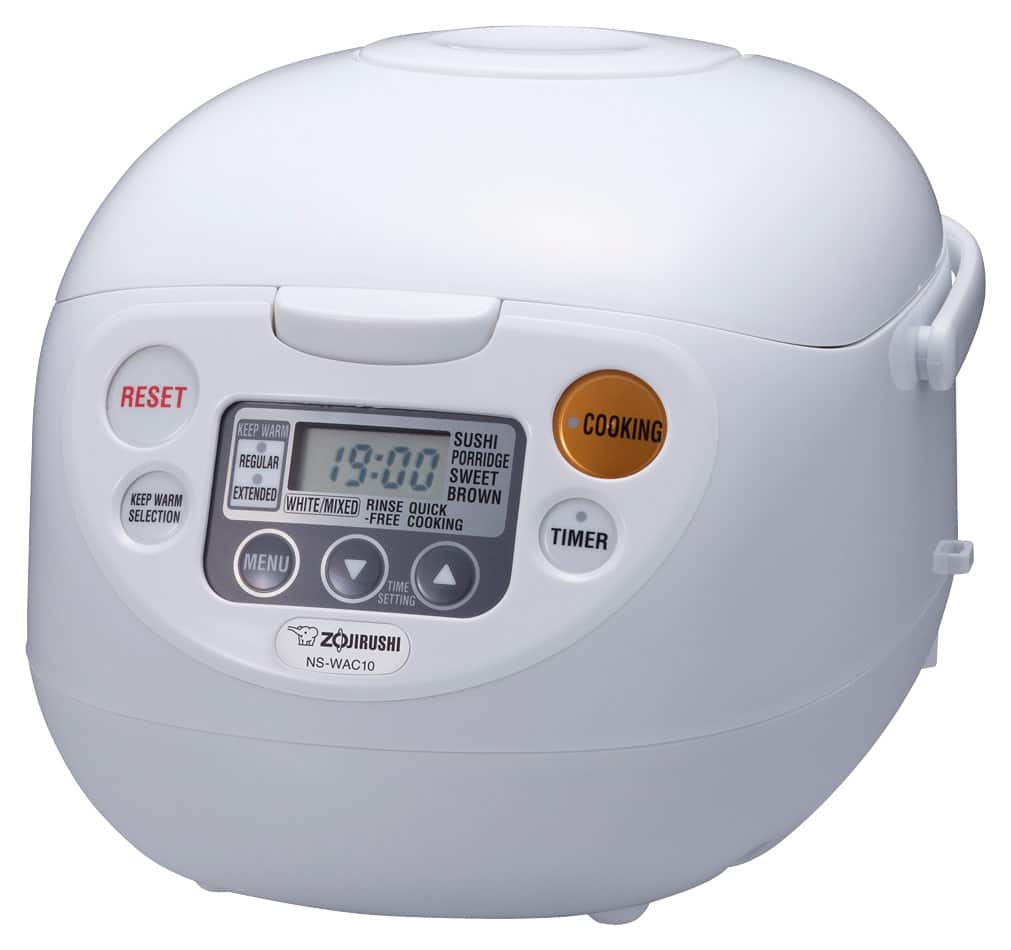 Angle. Zojirushi - Micom 5.5-Cup Rice Cooker - Cool White.