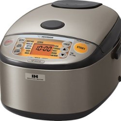 Zojirushi - 5.5 Cup Induction Heating Rice Cooker - Stainless Steel Gray - Angle_Zoom
