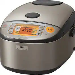 Zojirushi - 5.5 Cup Induction Heating Rice Cooker - Stainless Steel Gray