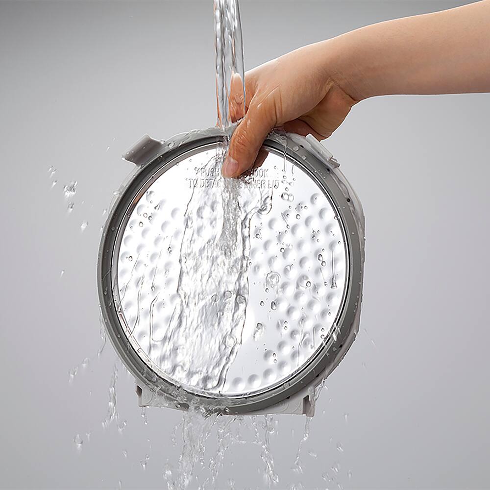 Alt View 11. Zojirushi - 5.5 Cup Induction Heating Rice Cooker - Stainless Steel Gray.