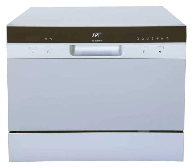 Front. SPT - 22" Tabletop Portable Dishwasher - Silver.