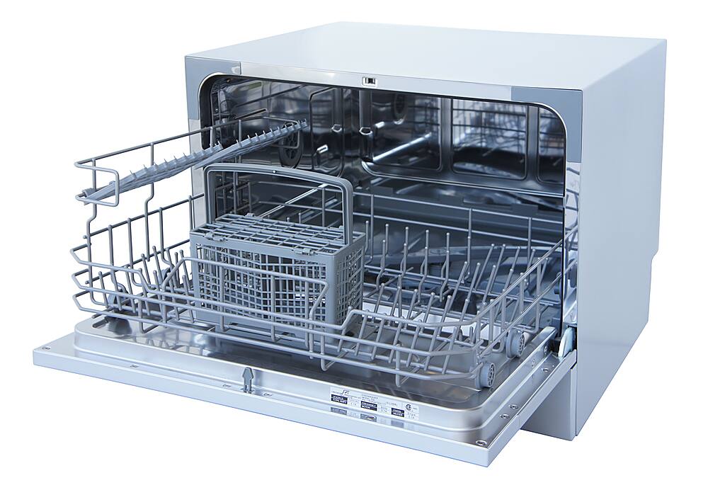Alt View 12. SPT - 22" Tabletop Portable Dishwasher - Silver.