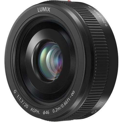 Front. Panasonic - Lumix G 20mm f/1.7 II ASPH. Lens - Black.
