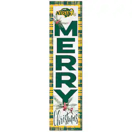 Jardine - NDSU Bison 12'' x 48'' Outdoor Christmas Leaner - White