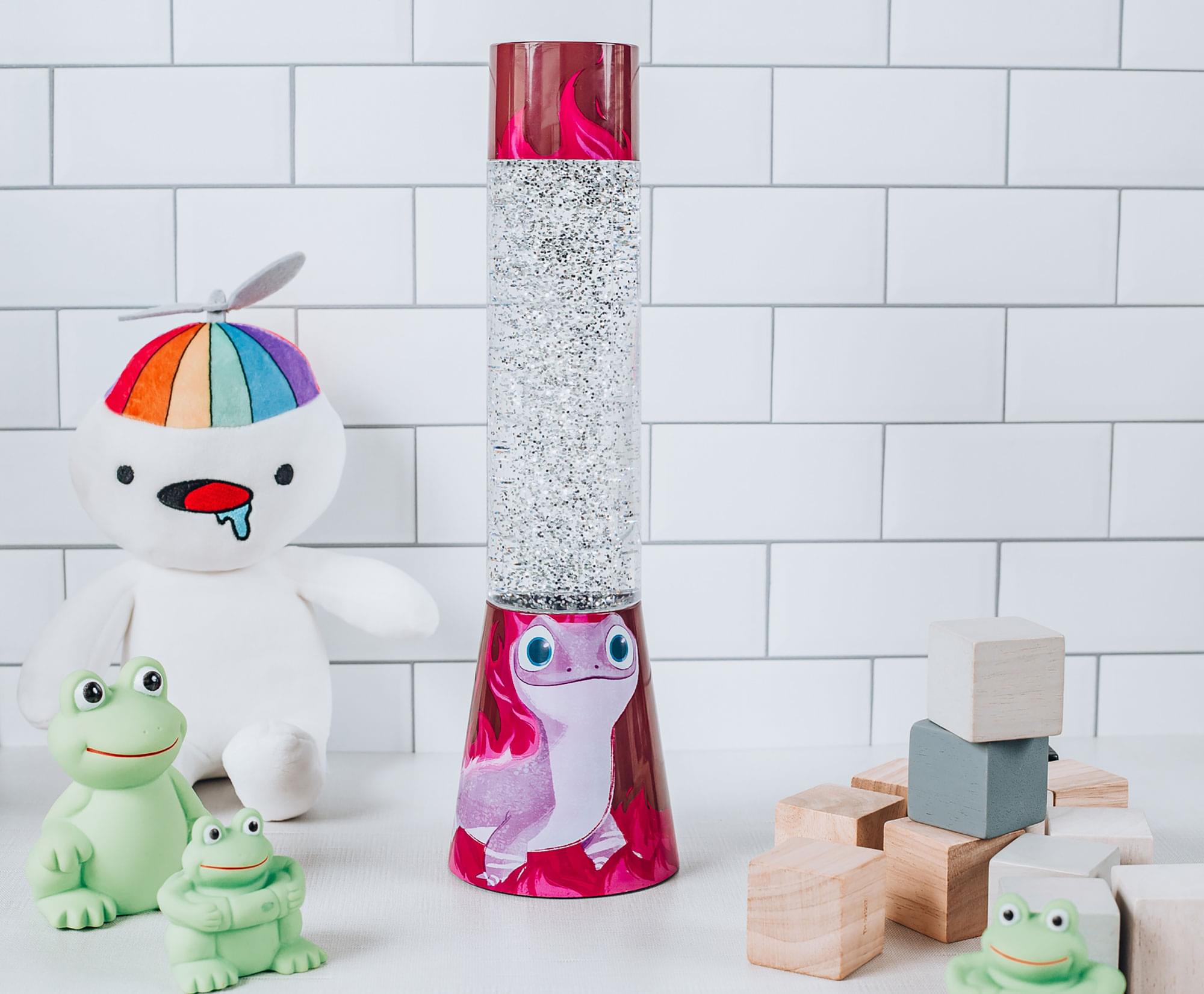 Alt View 10. Ukonic - Disney Frozen 2 Bruni Salamander Glitter Motion Lamp | 12 Inches Tall - Purple.