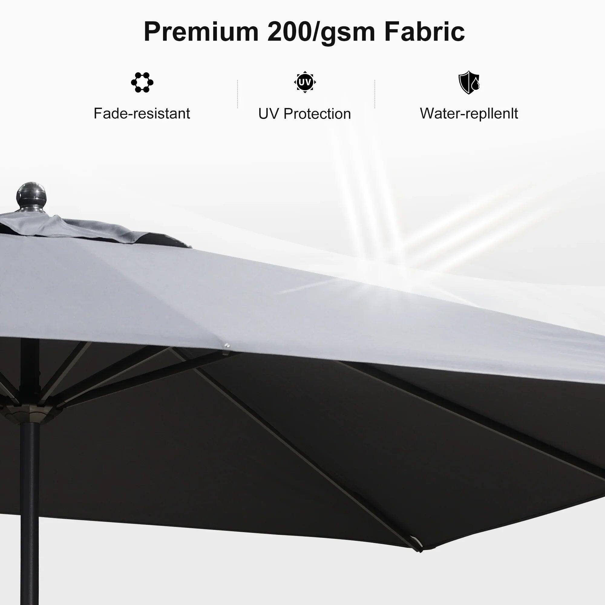 Premium 200/gsm Fabric

- Fade-resistant
- UV Protection
- Water-repellent