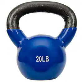 Sunny Health & Fitness - Vinyl Coated Kettlebell 20lbs - Blue