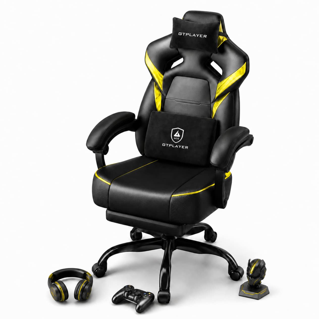CloudRest Pro - Ergonomic Computer Chair Premium Big and Tall Office Chair for Adults High Back Racing Style Gaming Chair - Yellow price history on PriceWatchPro