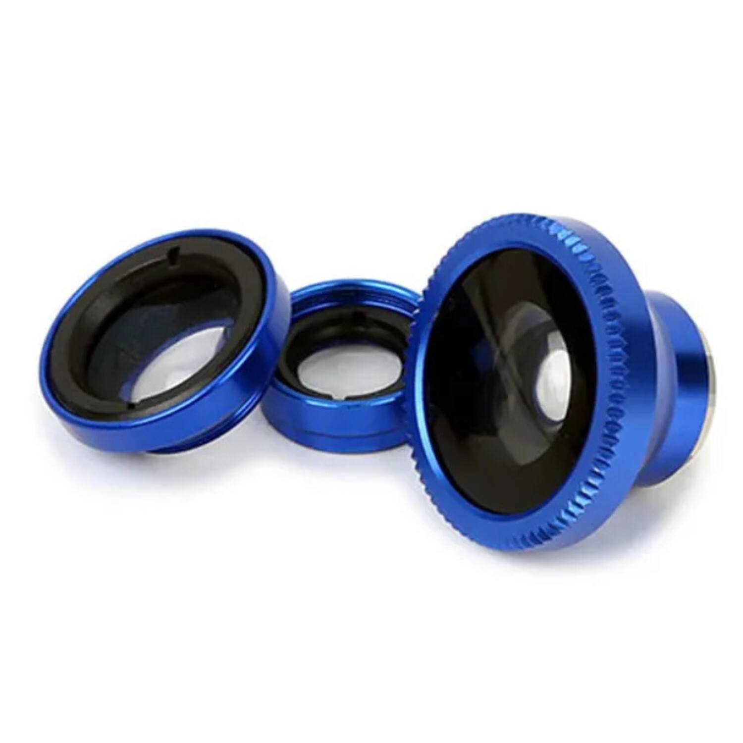 Left. Stock Preferred - 3-in-1 Magnetic Phone Camera Lens Kit - Blue - Blue.