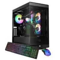 iBUYPOWER - Y40 Gaming Desktop PC - AMD Ryzen 7 9800X3D, AMD Radeon RX 7800 XT 16GB, 32GB DDR5 RGB-2TB NVMe - Black - Front_Zoom