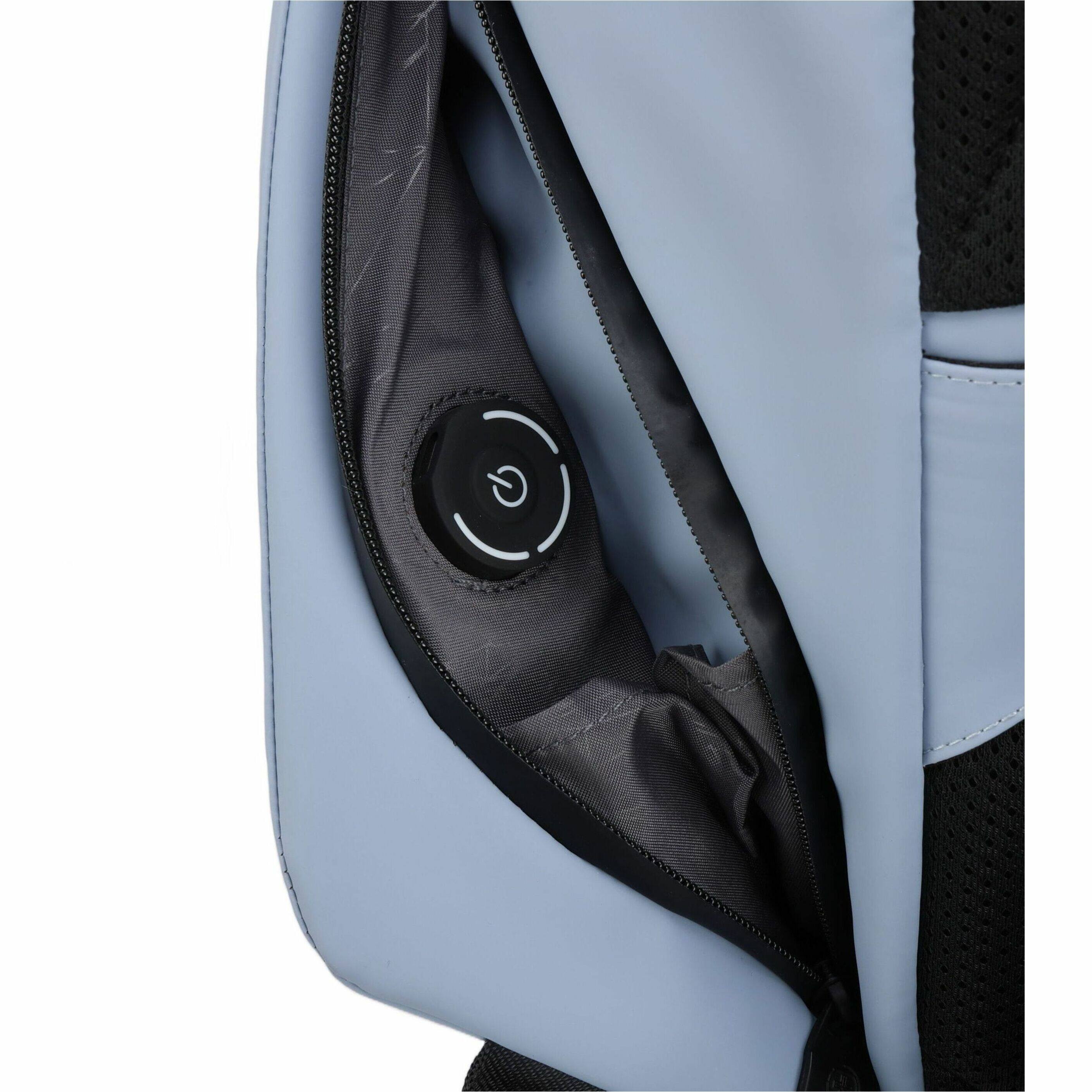 Alt View 23. Swissdigital Design - LAMONE L LED TSA-Friendly Water-Resistant Backpack With USB Charging Port  RFID Protection and Fits Up to 16″ Laptop - Light Blue.