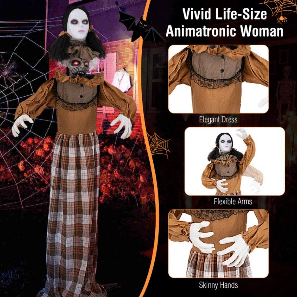 Vivid Life-Size Animatronic Woman

- Elegant Dress
- Flexible Arms
- Skinny Hands