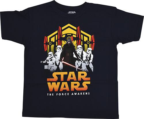 Front. Disney - Star Wars Rebels Children's T-Shirt (Large) - Blue.