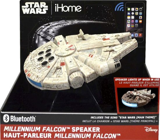 eKids - Star Wars Milenium Falcon Portable Bluetooth Speaker - Gray - Front_Zoom