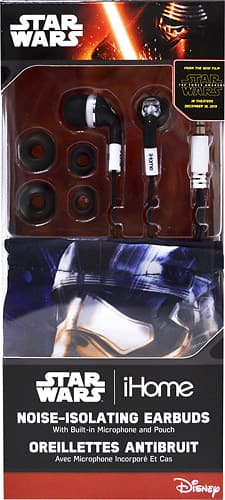 KIDdesigns - Star Wars Episode VII Earbud Headphones - Black - Angle