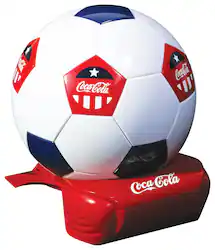 Coca-cola - Soccer Ball Cooler - White/Red/Blue - Front_Zoom