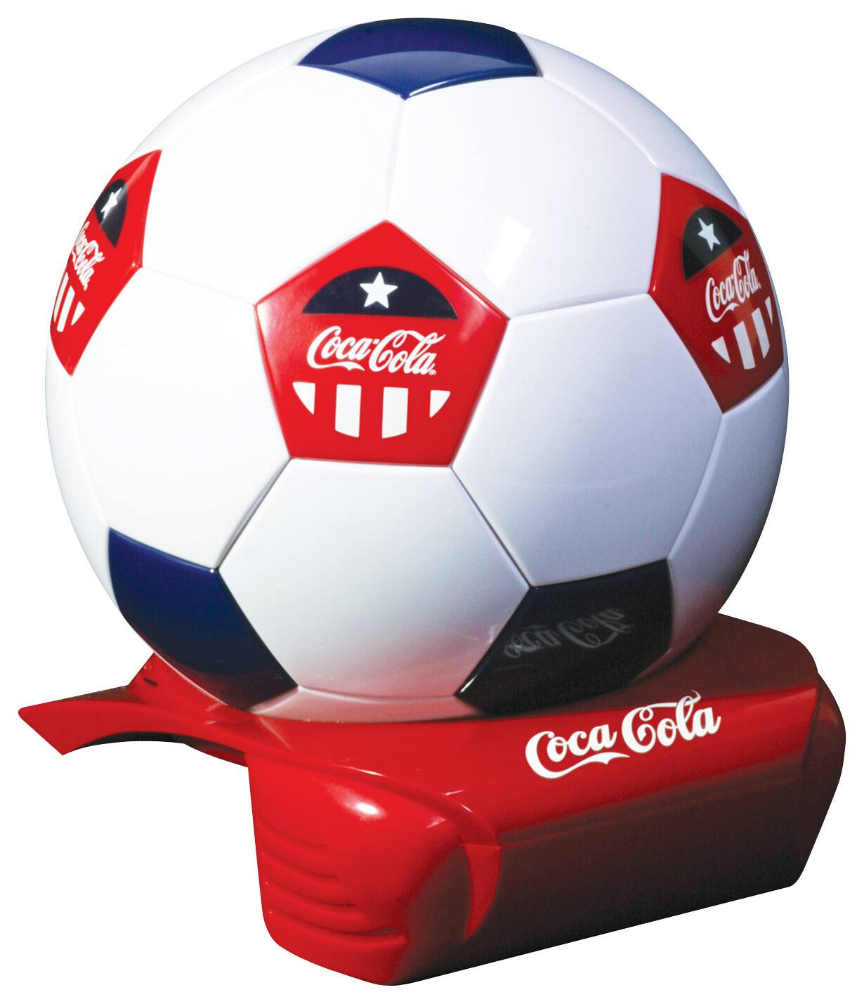 Front. Coca-cola - Coca-Cola Soccer Ball Cooler - White/Red/Blue.