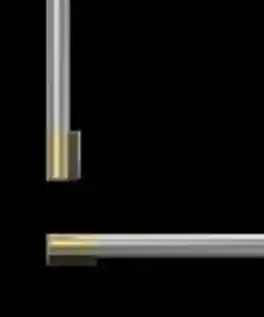 Fisher & Paykel - Professional Round Flush Handle Kit for Integrated Refrigerator Freezer, 36" - Brass