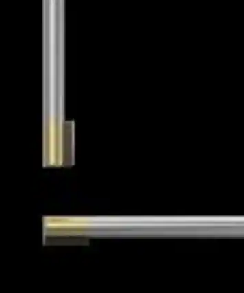 Front. Fisher & Paykel - l Round Flush Handle Kit for Integrated Refrigerator Freezer Compatible with 36" F&P Integrated Refrigerator - Brass.