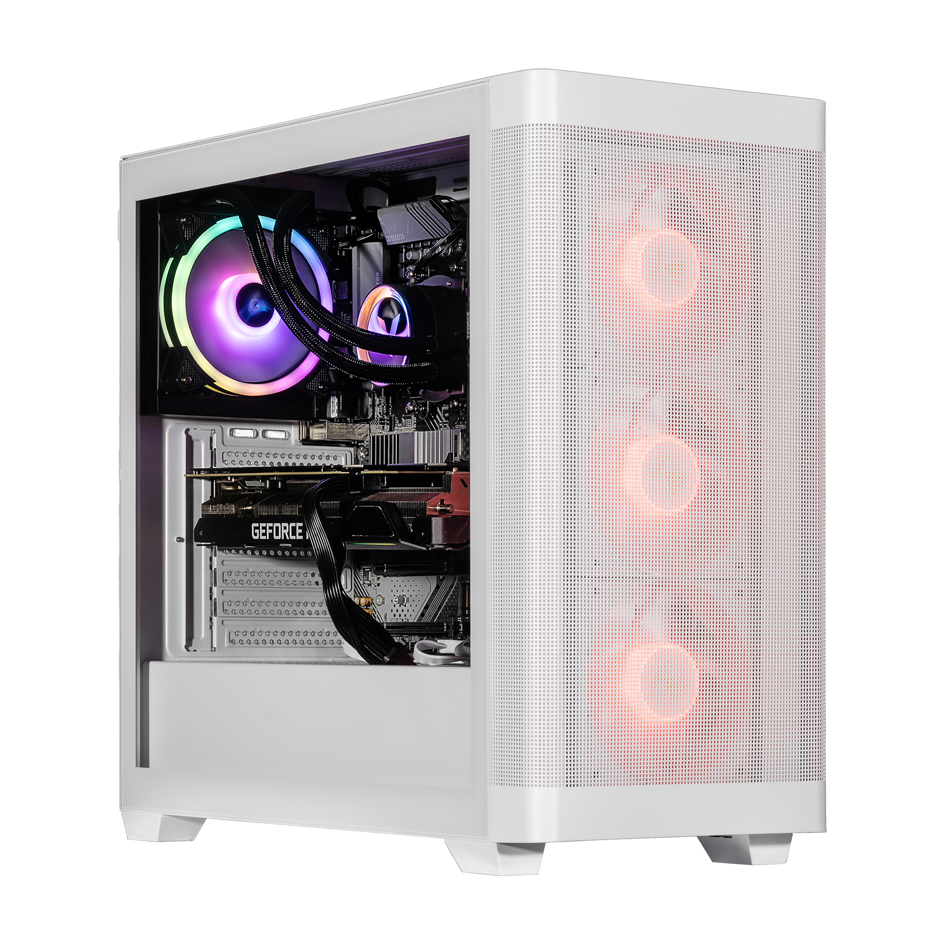 Alt View 8. Velztorm - Velztorm White Pilum Gaming Desktop (Ryzen 7 5700X, 32GB, 2TB SSD + 2TB 3.5 HDD, RTX 5070, Win 11 Pro ) - White.