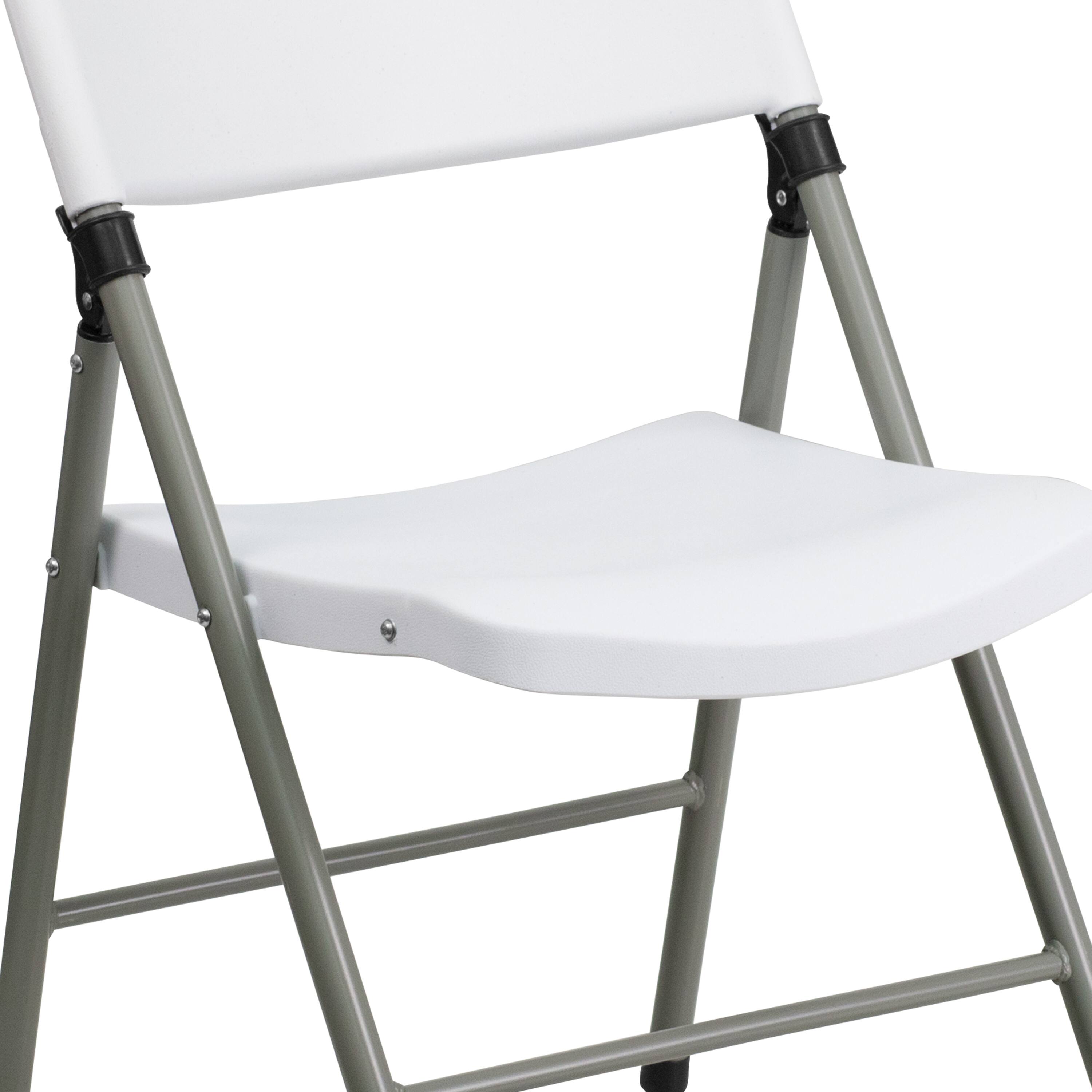 Alt View 9. Emma + Oliver - Plastic Folding Chairs | Set of 2 Lightweight Folding Chairs - White.