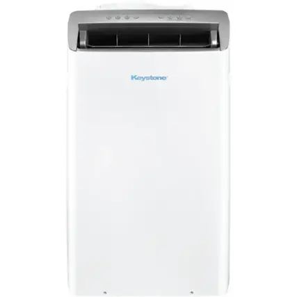 Front. Keystone - 14,000 BTU ASHRAE/12,000 BTU DOE Portable Inverter Air Conditioner with Remote Control - White.