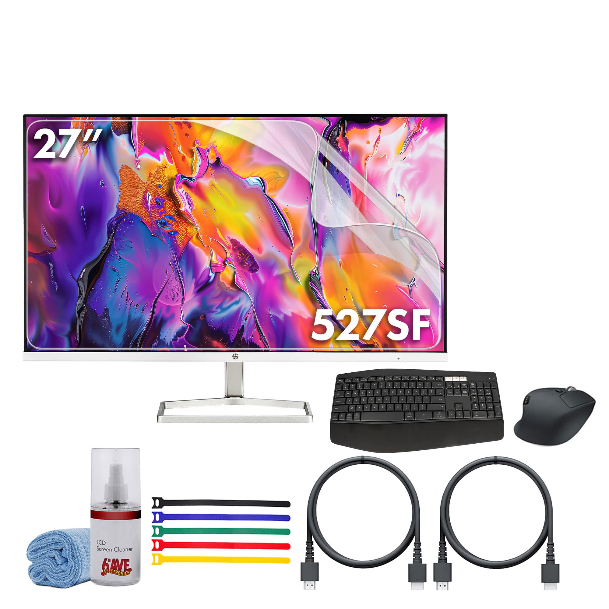 HP - 527SF 27" 16:9 FHD 1080p IPS Slim Monitor Bundle