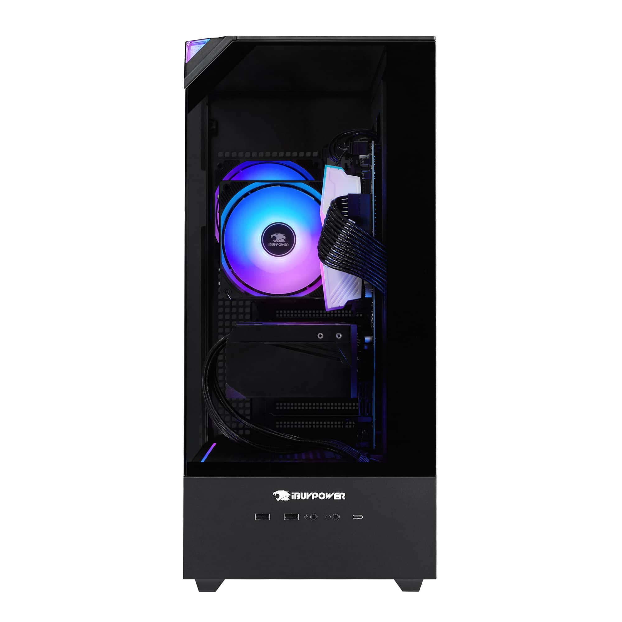 Back. iBUYPOWER - Element Black Gaming Desktop PC-Intel Core Ultra 7 265F, NVIDIA GeForce RTX 5070 12GB, 32GB DDR5 RGB,2TB SSD - Black.