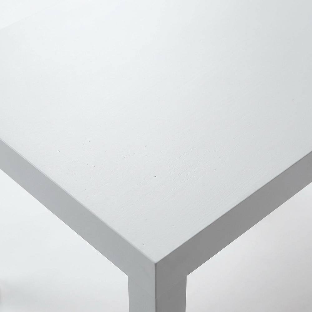 Alt View 1. FurniFact - White Rectangle Coffee Table with 2 Side Tables - White.