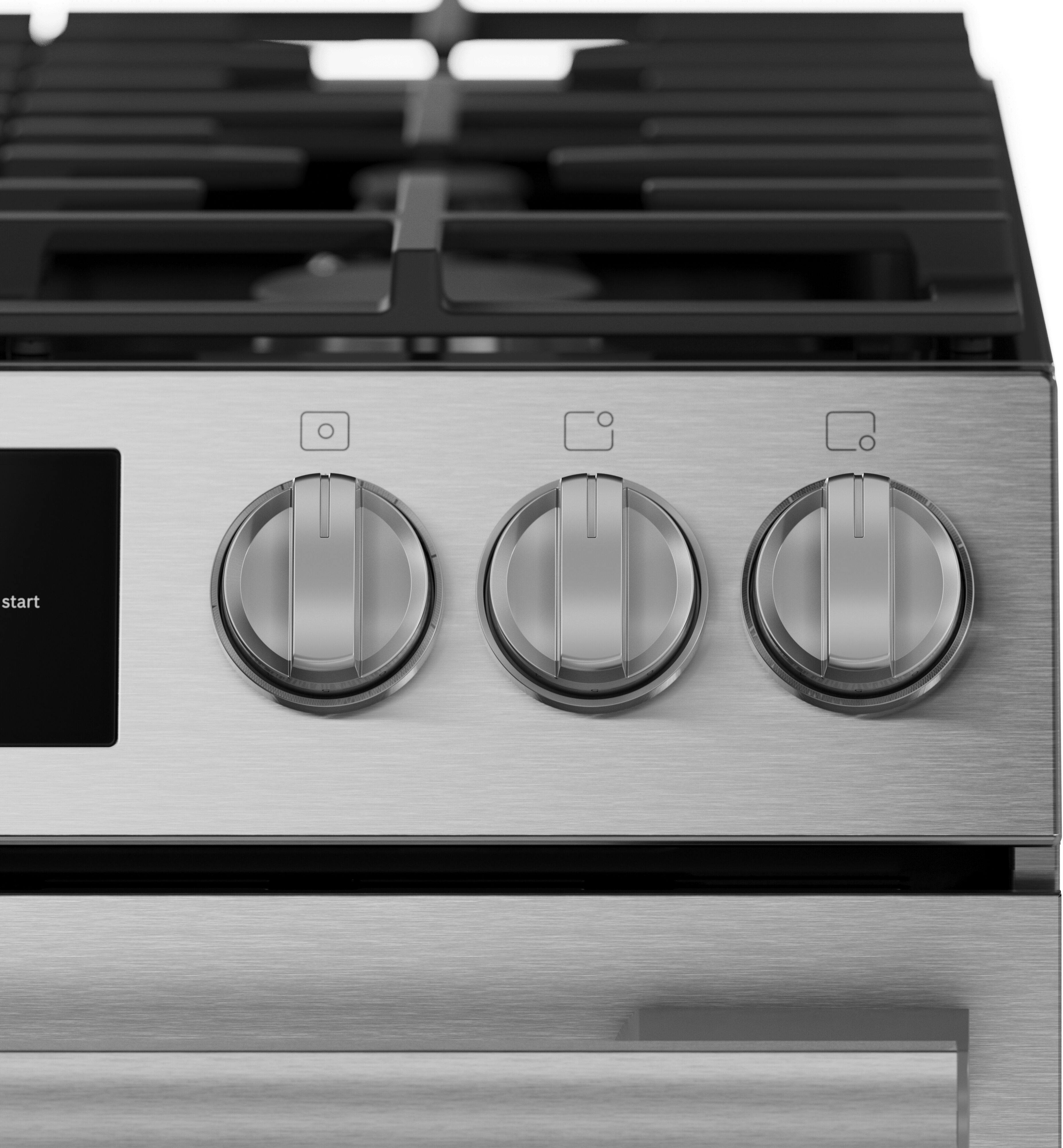 Alt View 11. Bosch - 300 Series 5.8 Cu. Ft. Slide-In Gas Convection Range - Stainless Steel.