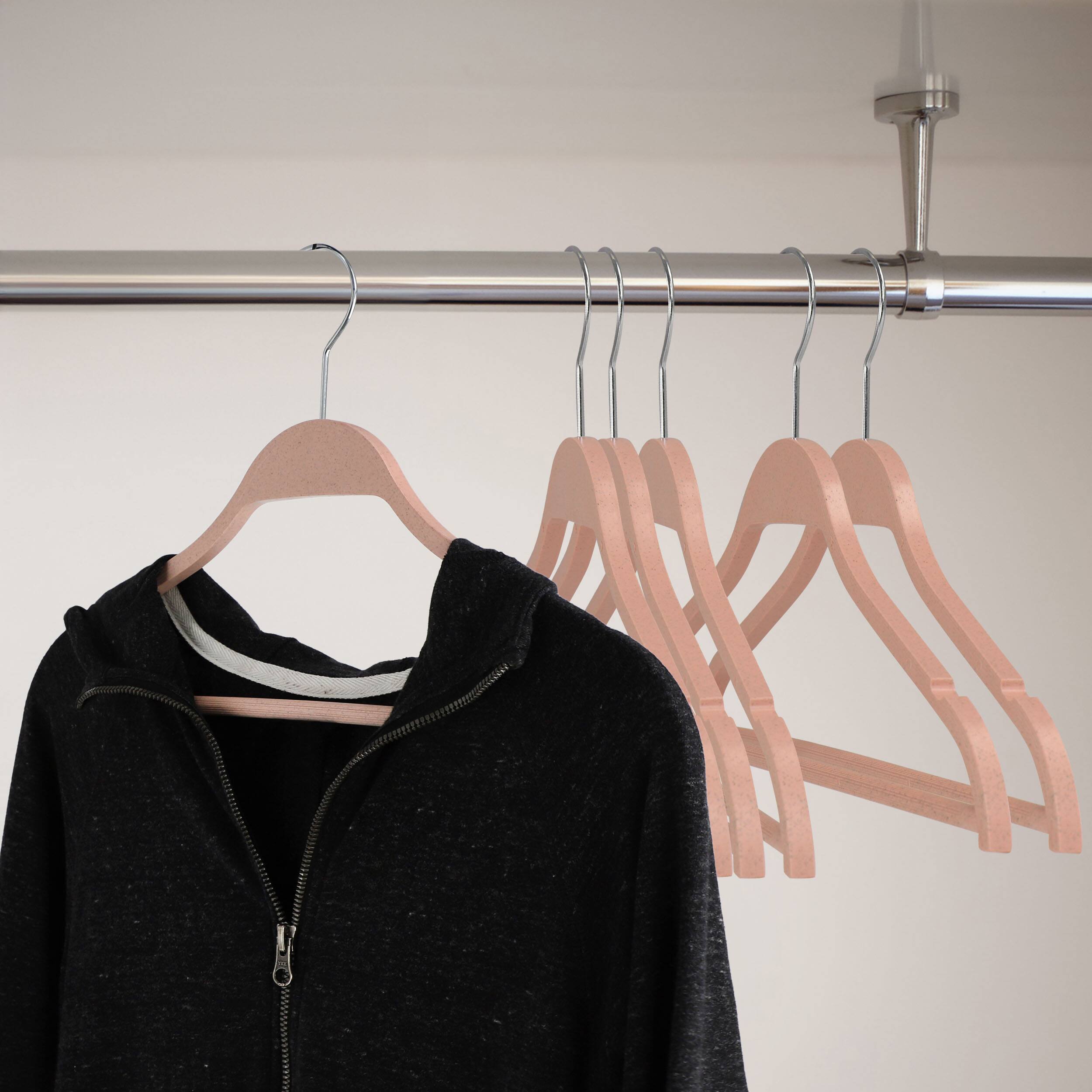 Alt View 7. Elama - Elama Home 20 Piece Biodegradable Coat Hangers in Pink - Pink.