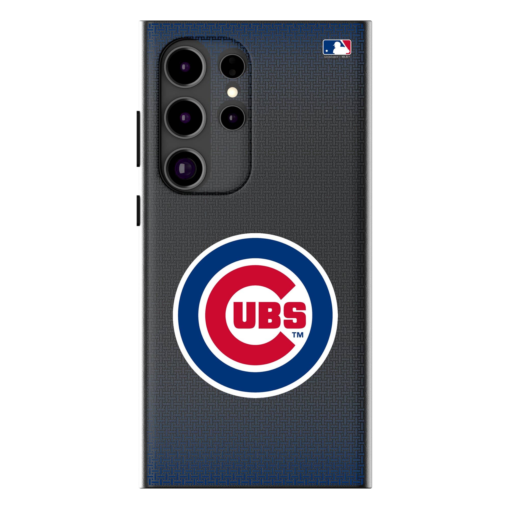 Keyscaper - MLB - Chicago Cubs Linen Galaxy Magnetic Bump Case - S24 - Black