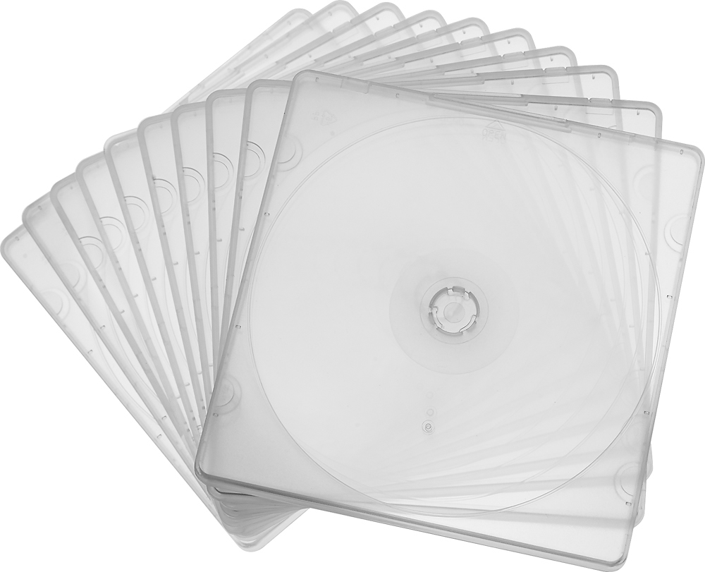 Slim Cd Dvd Cases 10 Pack Clear Dx Cddvd10 Best Buy
