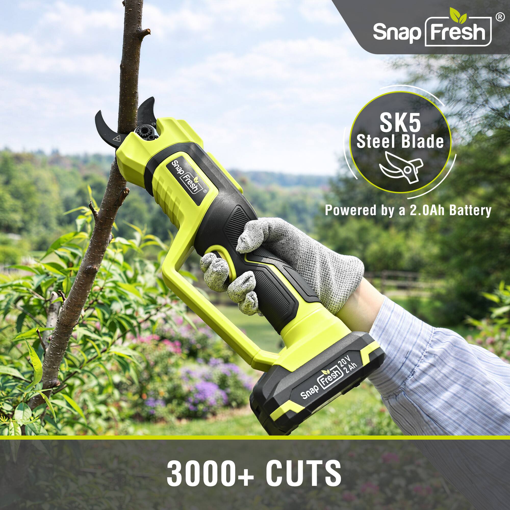 Snap Fresh  
SK5 Steel Blade  
Powered by a 2.0Ah Battery 20V 2Ah  
3000+ CUTS