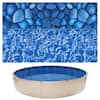 Front. VEVOR - 27ft Pool Liner, Round Swimming Pool Liner for 52 in Wall Height, Premium Vinyl, Easy Install with Leak-Proof - Boulder Swirl.