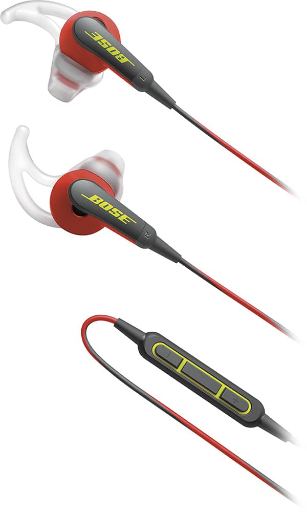 Front. Bose - SoundSport® Wired In-Ear Headphones (iOS) - Power Red.