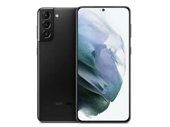 Front. Samsung - Samsung Galaxy S21+ Plus 5G G996U (Fully Unlocked) 128GB - Phantom Black.