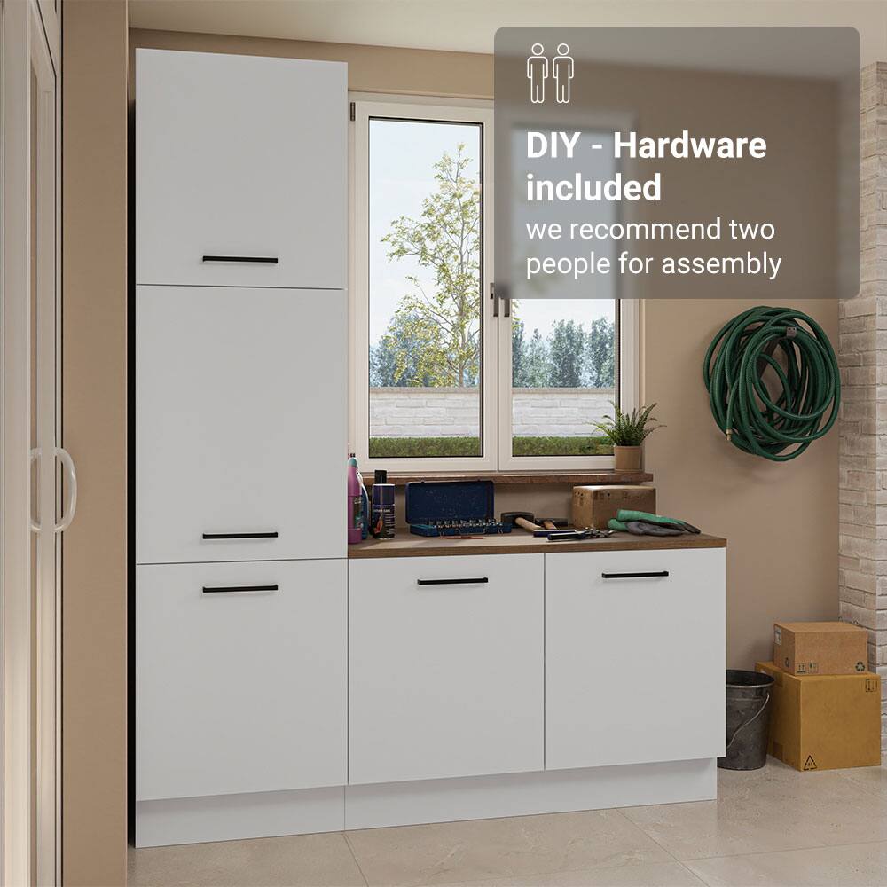 DIY - Hardware included  
we recommend two people for assembly