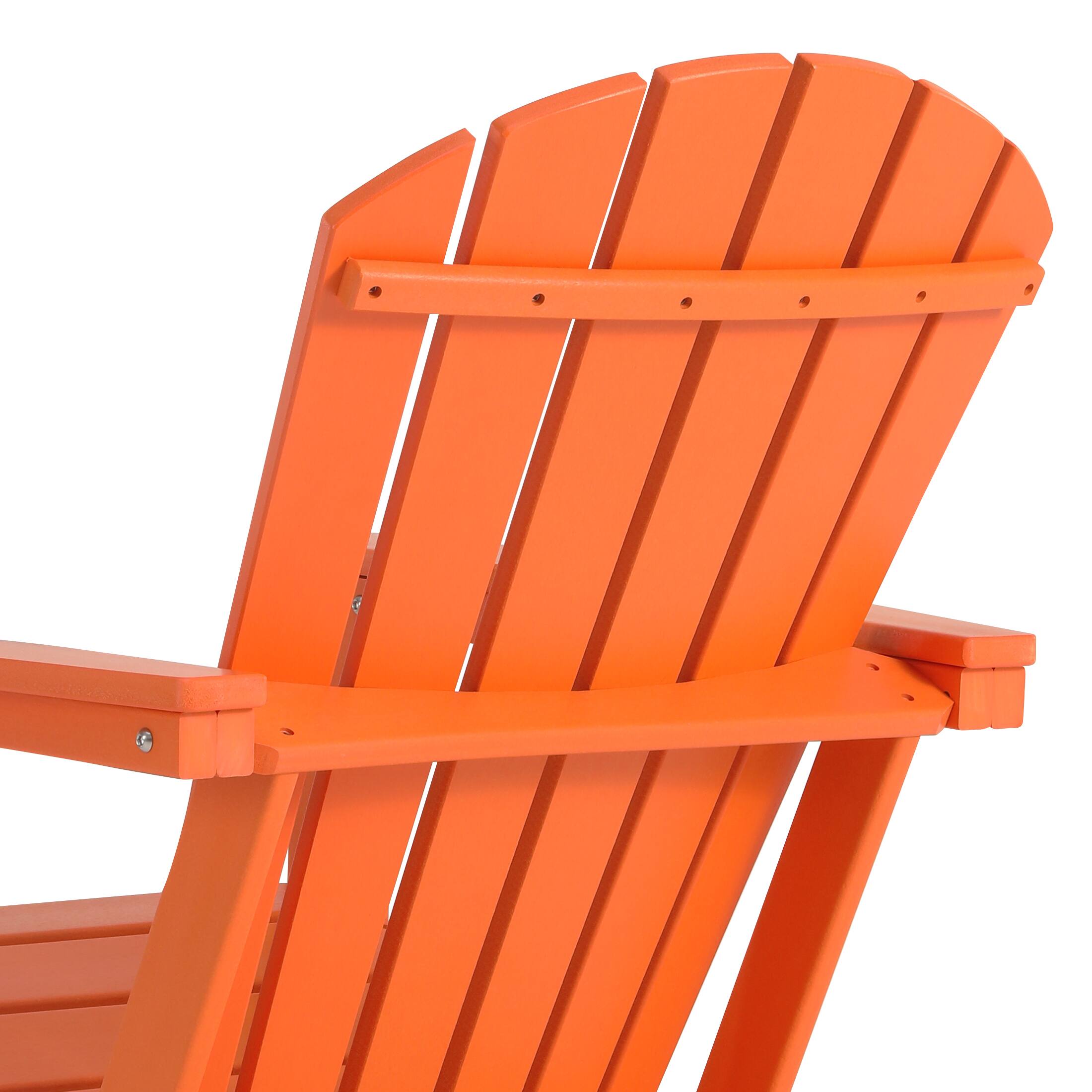 Alt View 5. WestinTrends - WestinTrends Dylan Outdoor Adirondack Chair (Set of 2) - Orange.