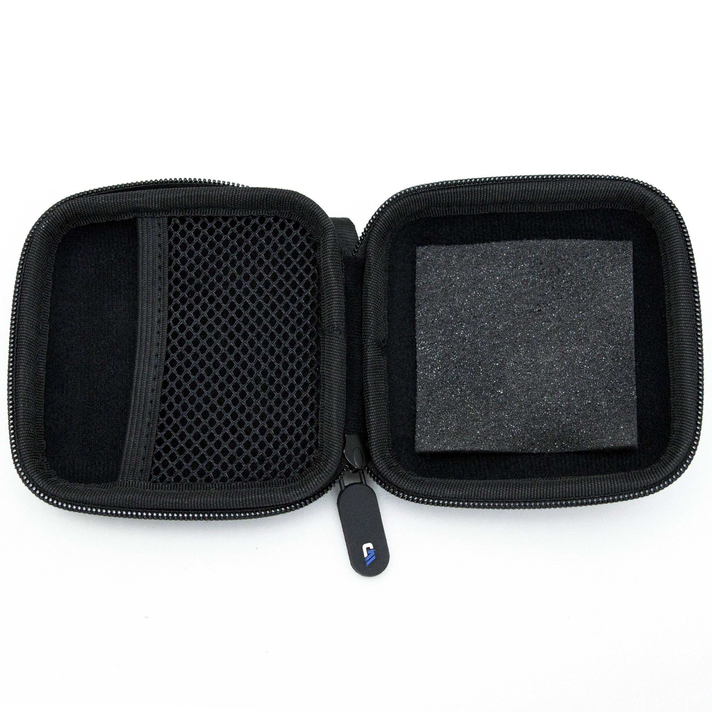 Left. CASEMATIX - Hard Shell Carry Case for Beats Powerbeats Fit Wireless Earbuds Charging Case - Includes Case Only - Black.