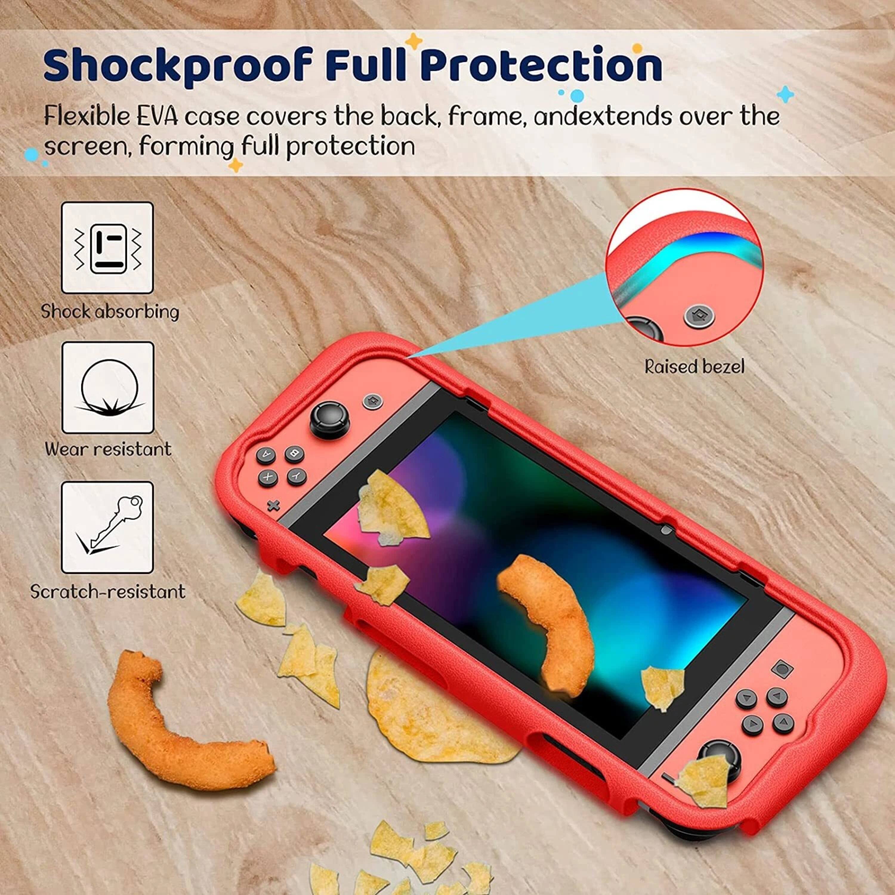 Shockproof Full Protection

Flexible EVA case covers the back, frame, and extends over the screen, forming full protection

- Shock absorbing
- Wear resistant
- Scratch-resistant
- Raised bezel