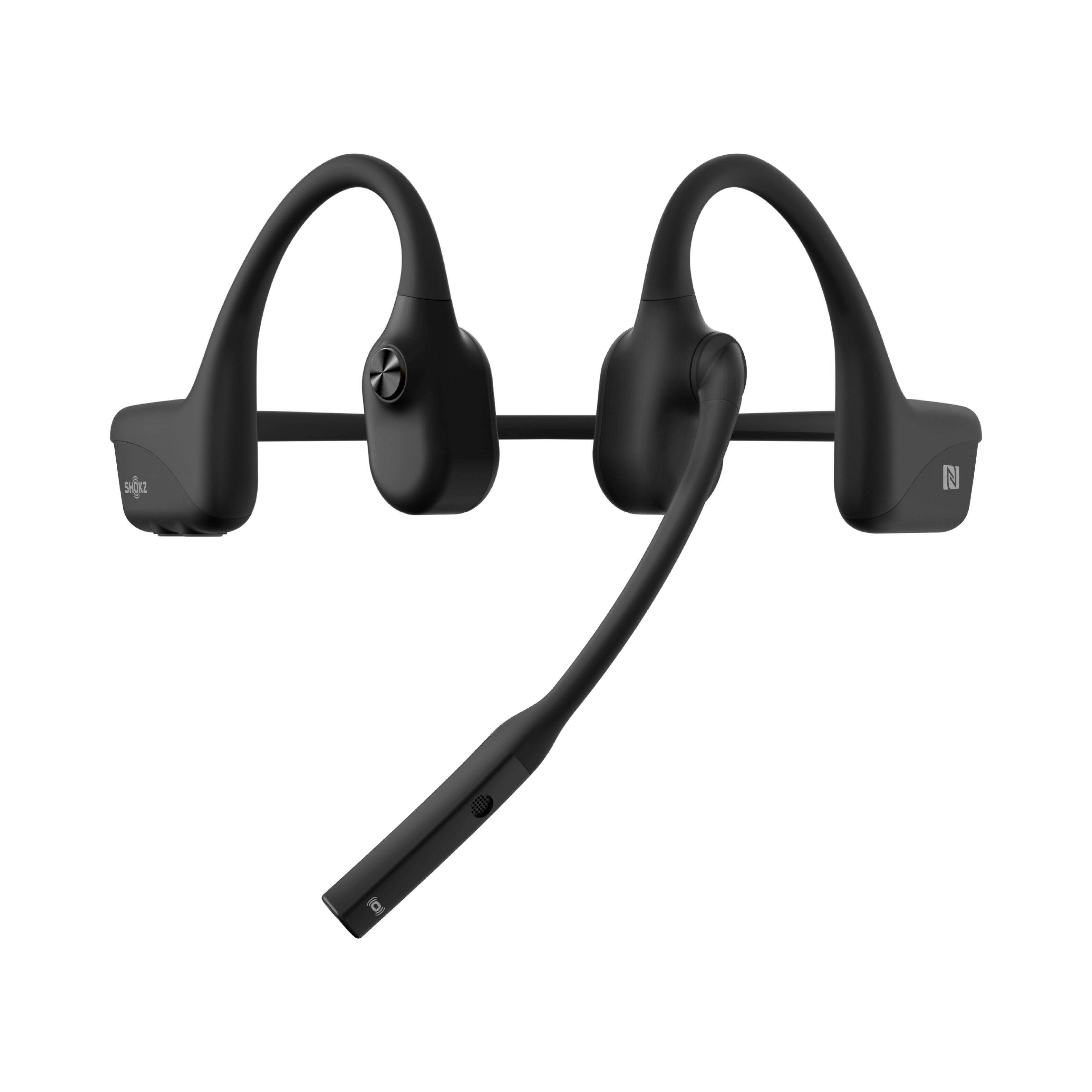 Angle. Shokz - OpenComm Noise-Canceling Bone Conduction Stereo Bluetooth Headset - Black.