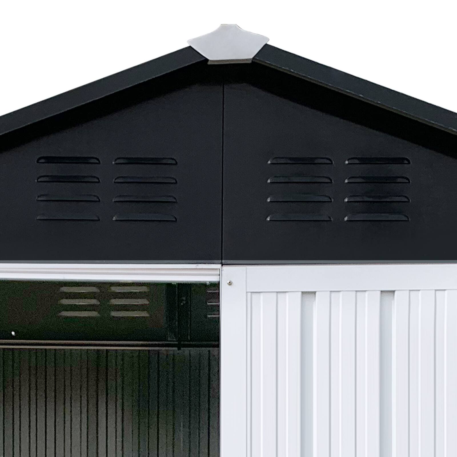 Alt View 1. Mondawe - 6x4 Ft Outdoor Storage Sheds with Apex Roof - White.