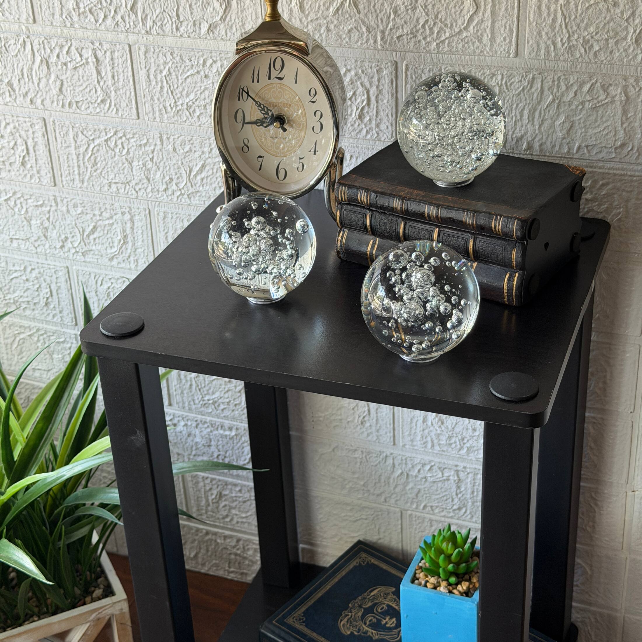 Things2Die4 Bubble Glass Decorative Spheres Set of 3 3 Inch Round Bowl ...