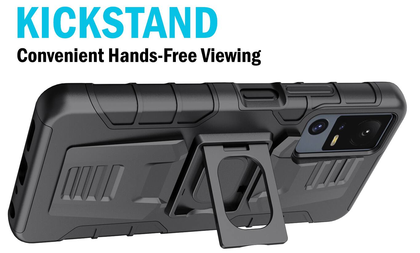 KICKSTAND  
Convenient Hands-Free Viewing
